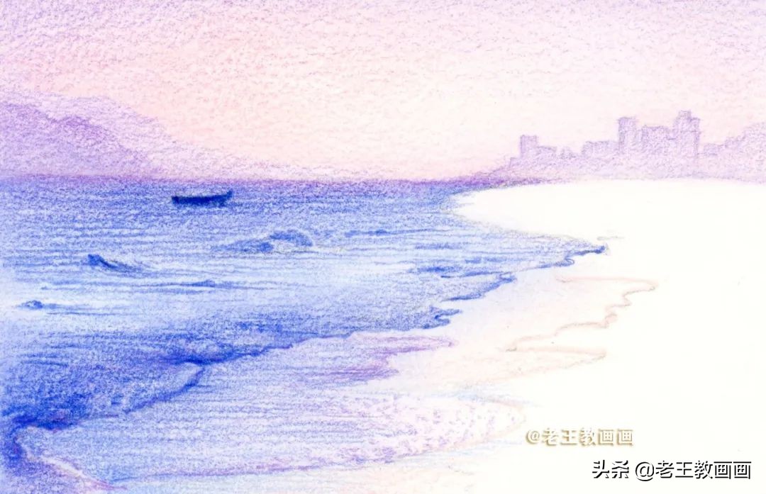 小学生画画海滩,画画海滩