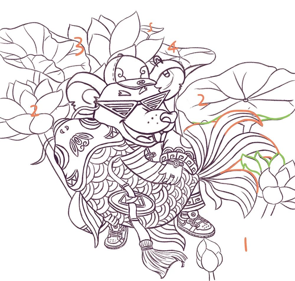 国潮风海报创意设计,国潮插画手绘初学者入门教程