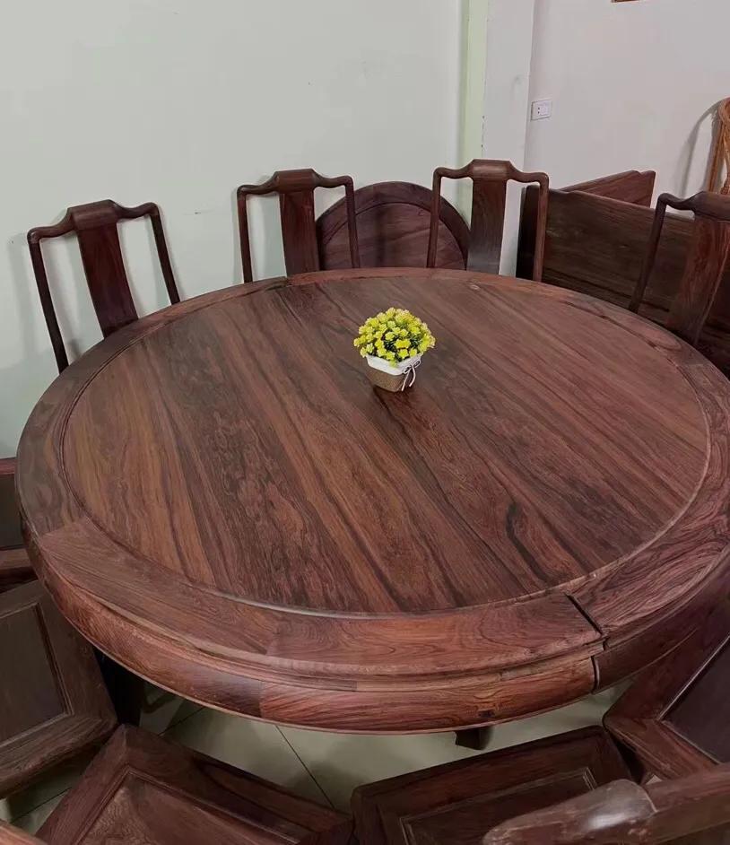 佛山白酸枝餐桌价格行情,1.5米大红酸枝老料长餐桌及价格