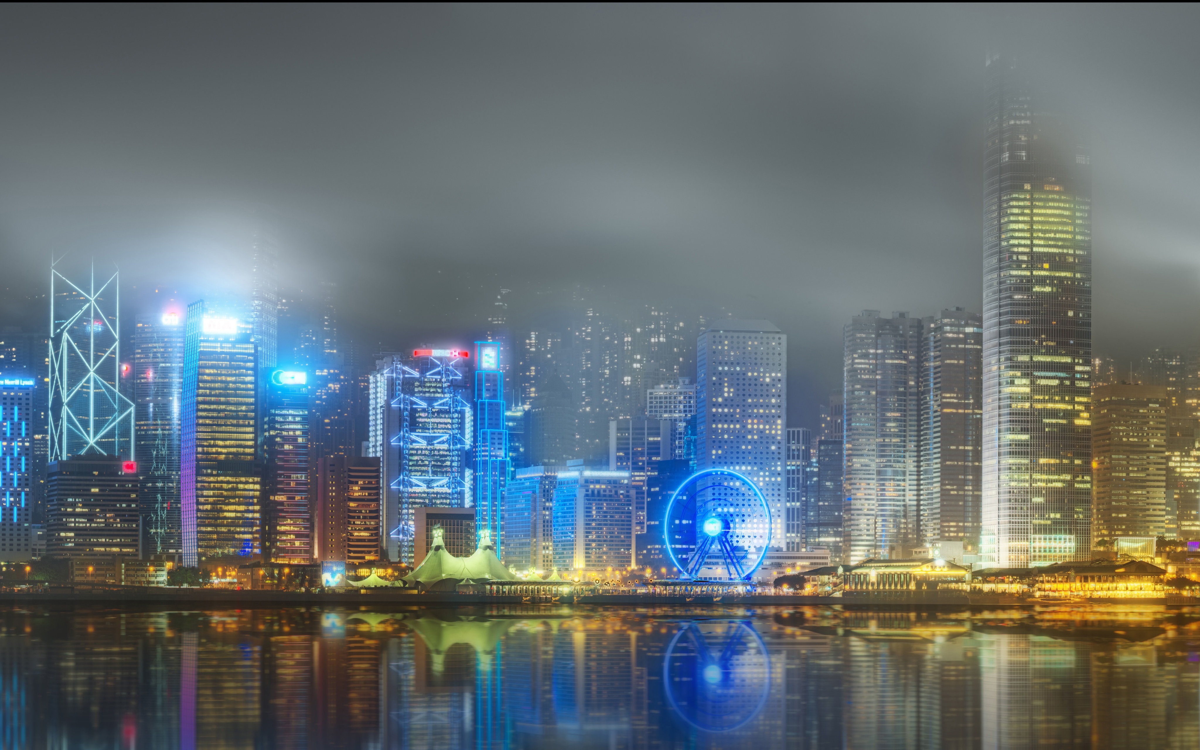 香港维多利亚港和紫荆花广场,香港大都市维多利亚港