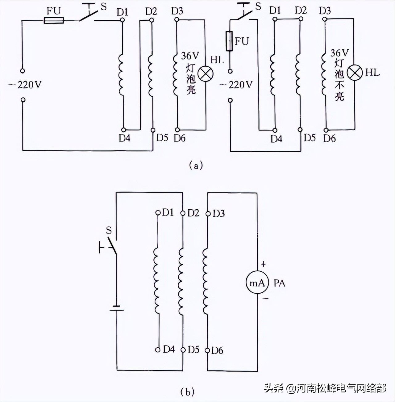 零基础电工接线电路图大全,电工常见电路接线图10例