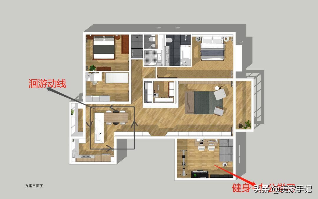 全屋都打柜子效果图,90平米极简装修打满柜子