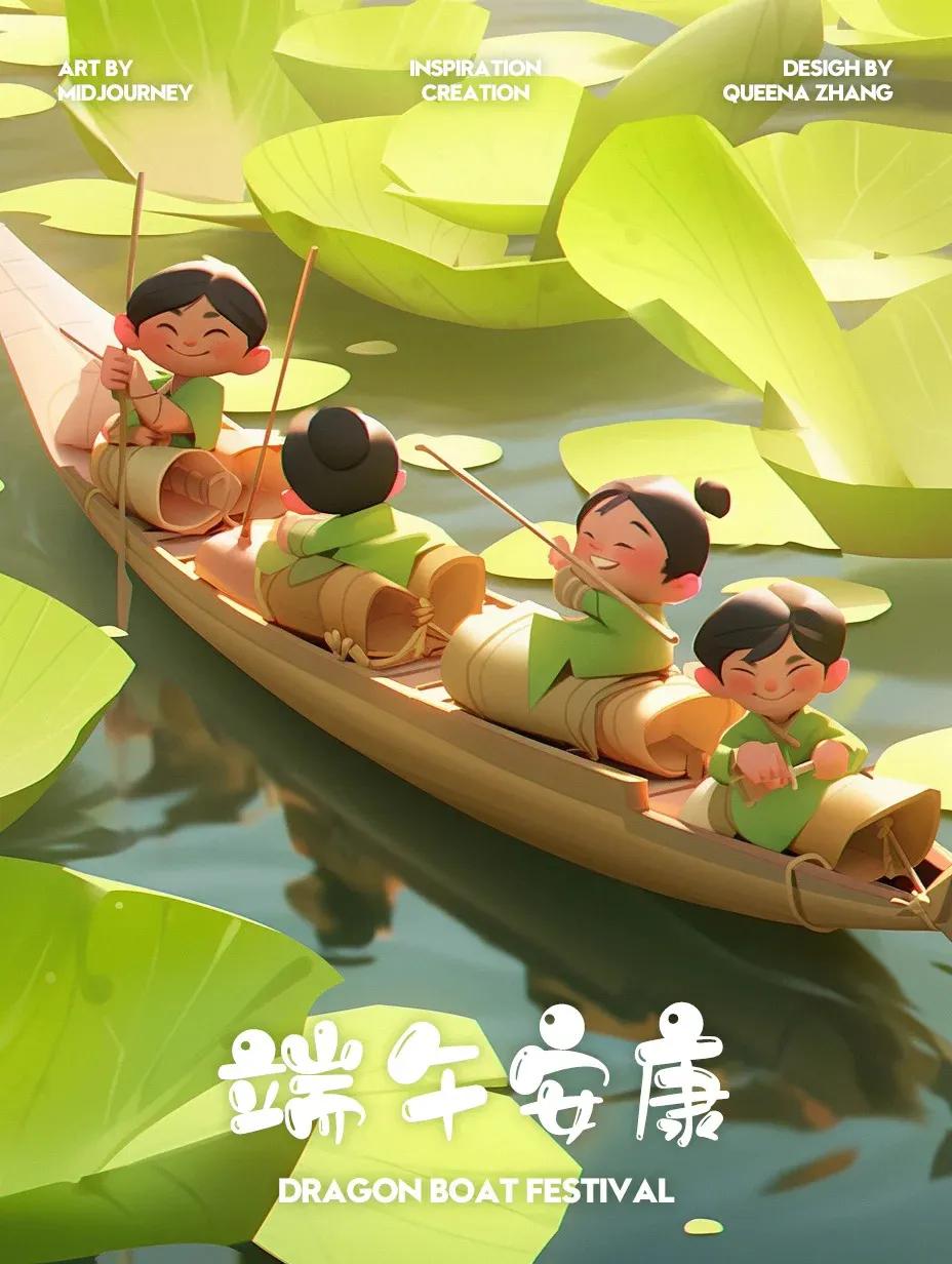 端午节绘画中国风海报,端午节海报手绘图片大全无字