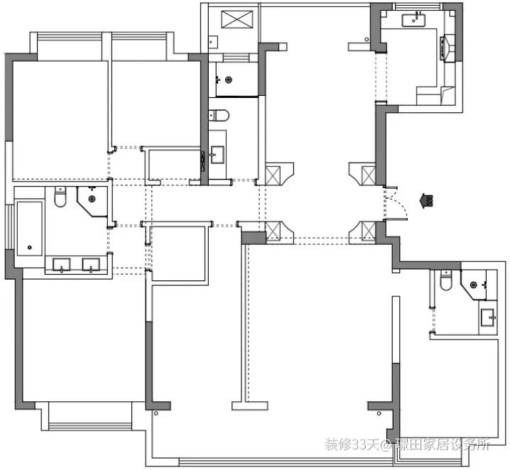 大连193平赠带阁楼大平层装修,现代轻奢大平层简装