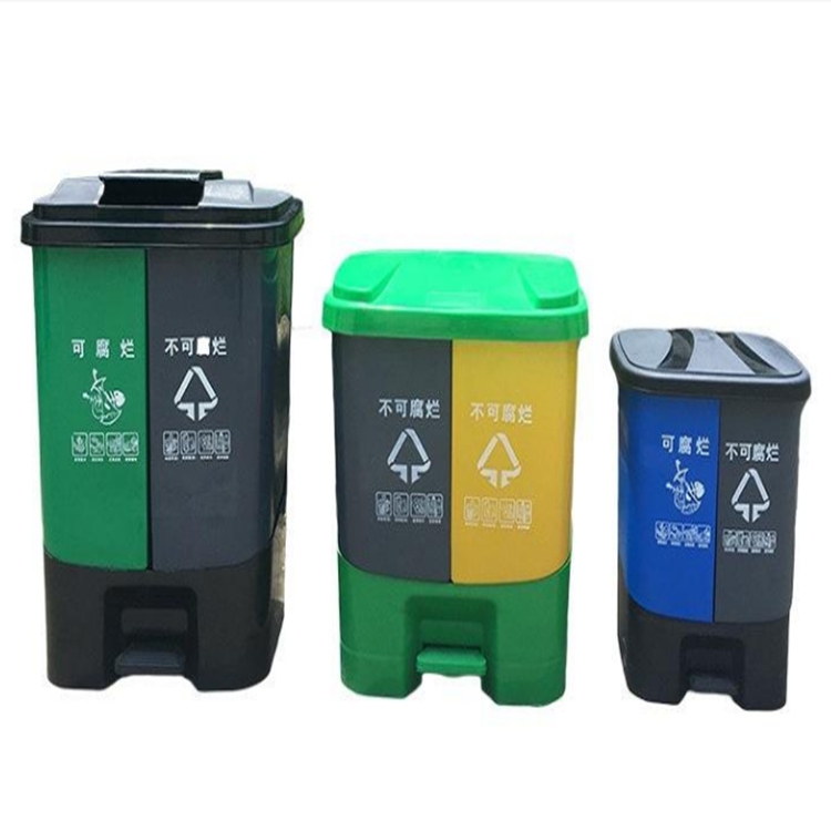 城市垃圾分类专用垃圾桶金属桶,社区垃圾分类回收箱