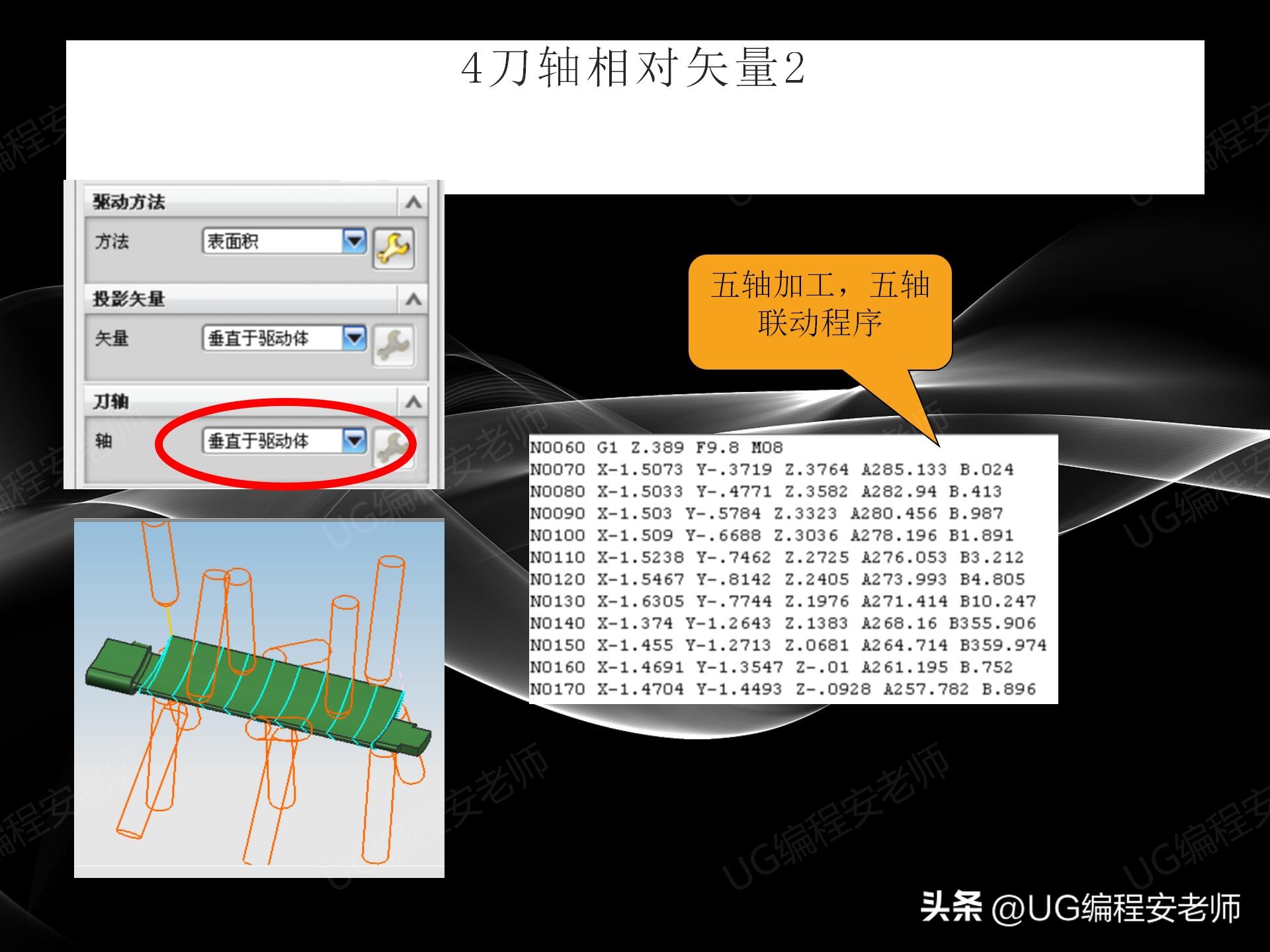 ugnx四轴角度定位编程教程,五轴编程ug和hypermill