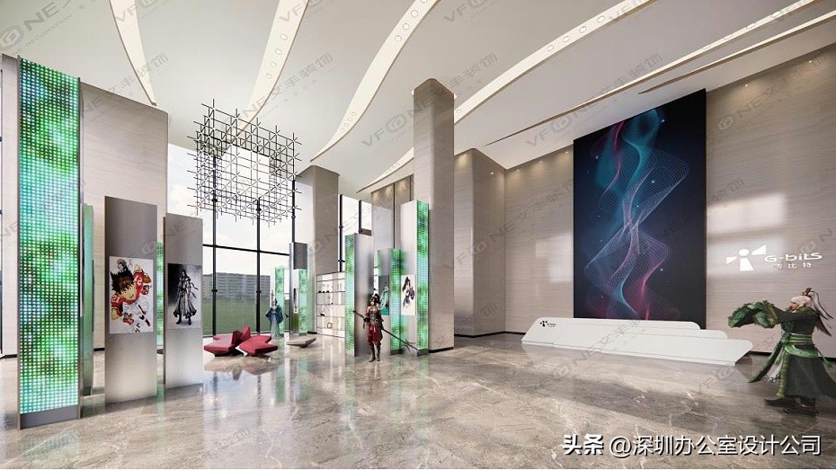 成都游戏办公室装修设计,游戏公司演播室装修设计