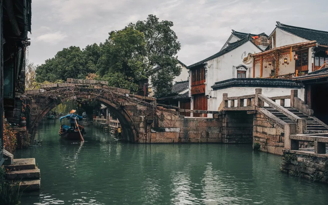 中国第一水乡周庄美景图片,苏州古镇周庄中国第一水乡