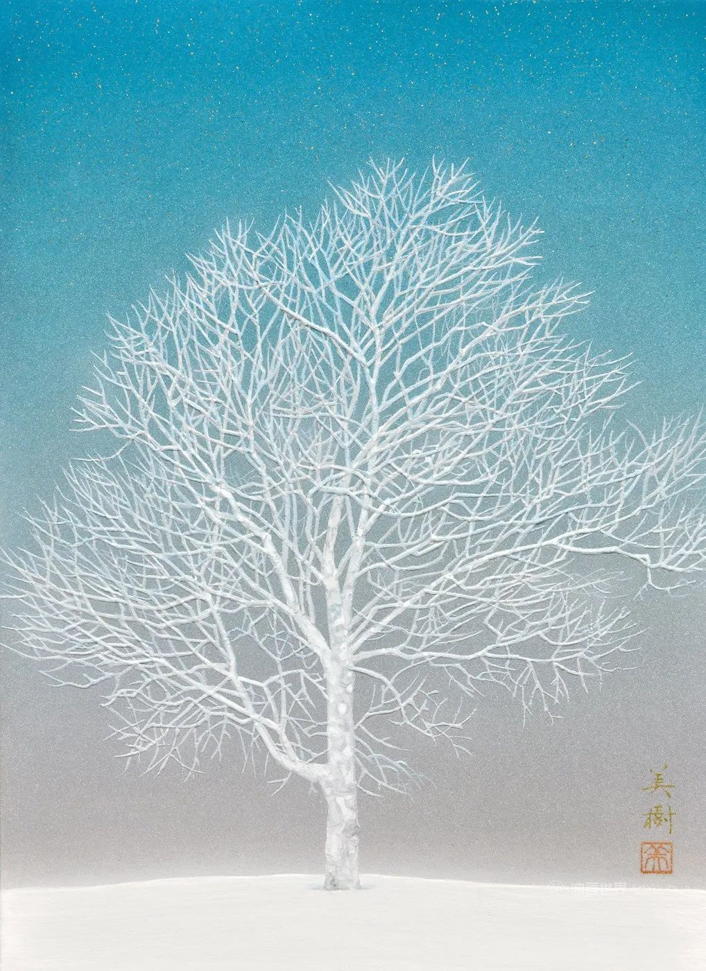 野地美树子手绘油画,日本画家奈良美智作品图