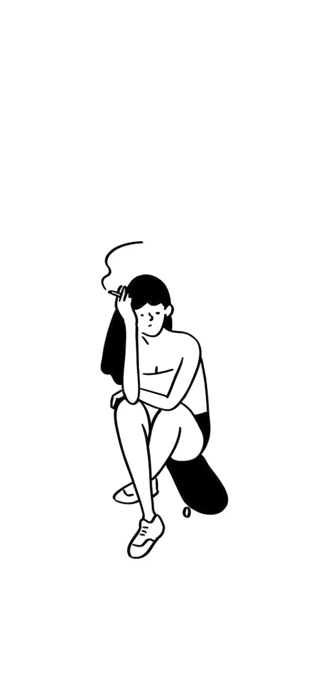 黑白插画鱼图片,黑白插画鱼主题