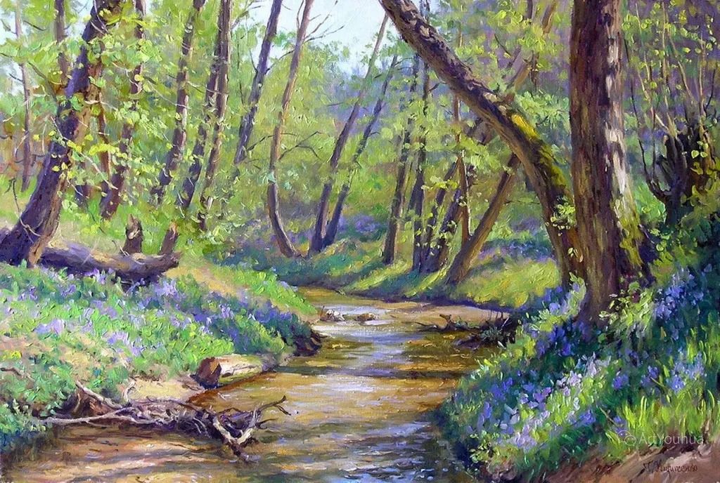 光影很强的油画风景,这油画太美了把光影画到了极致