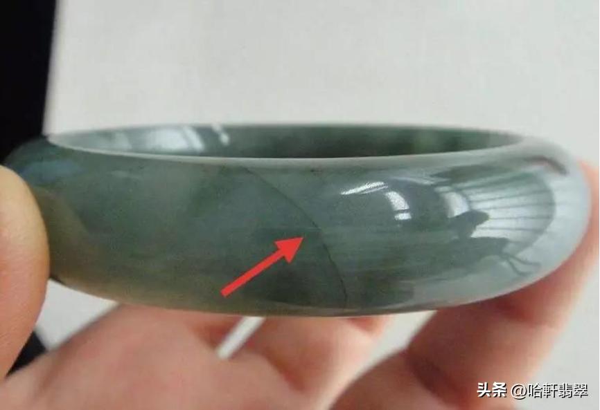 翡翠手镯棉线和石纹区别,翡翠棉线与石纹区别