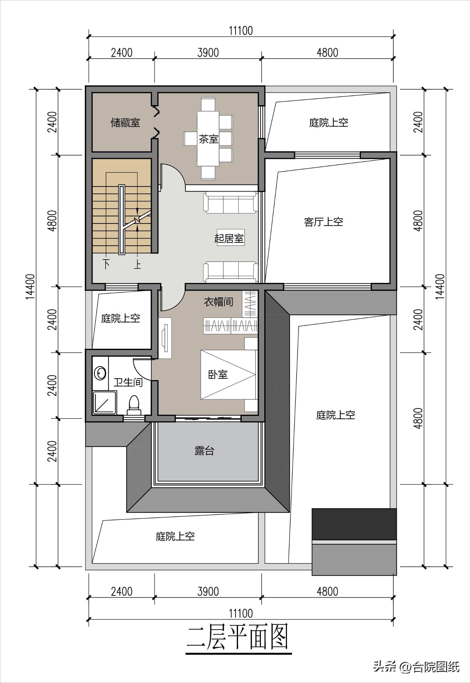 前庭后院现代风格自建房,2百平前庭后院自建房