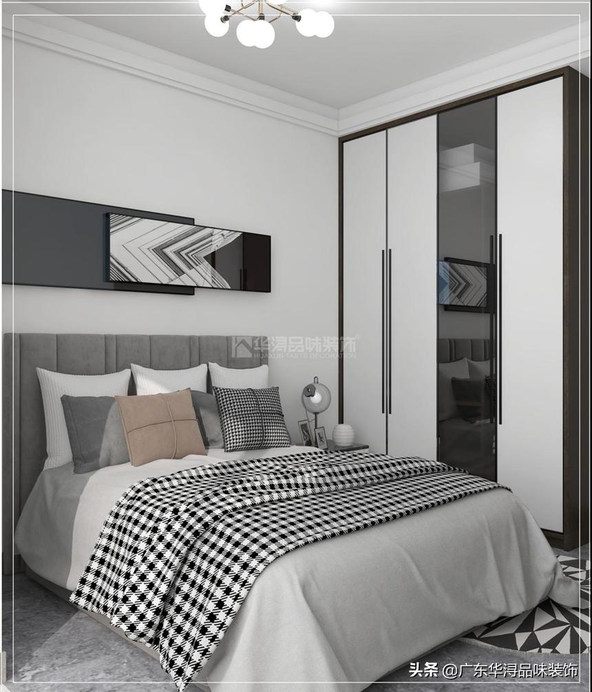 高级哑光奶咖色+暗橘色设计的小户型现代风平层，高级有质感