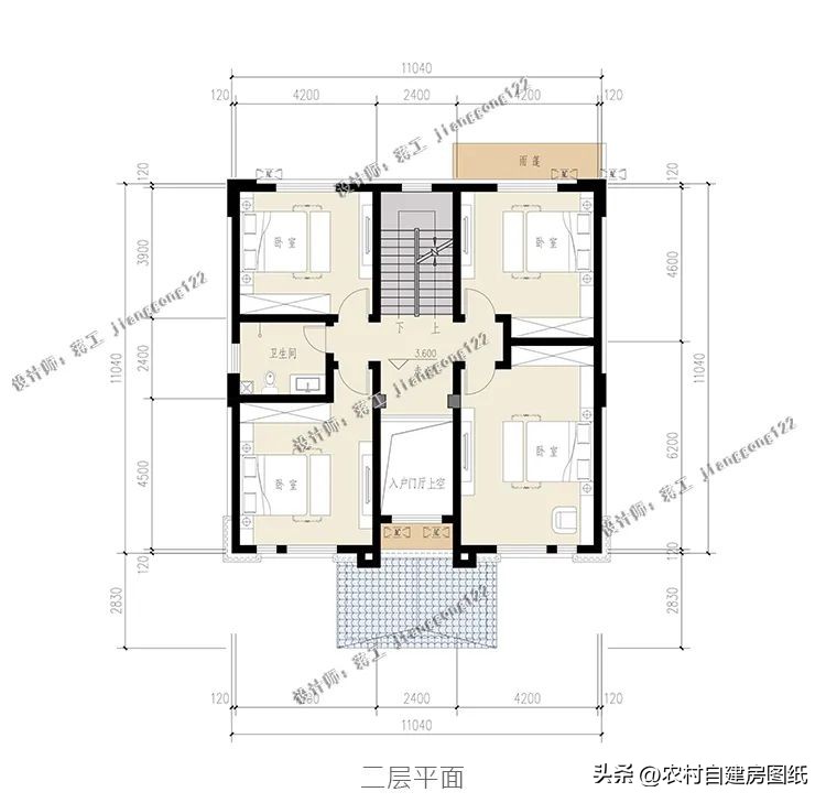 双拼三层别墅占地共120平图片大全,小户型三层半别墅图片大全最新款