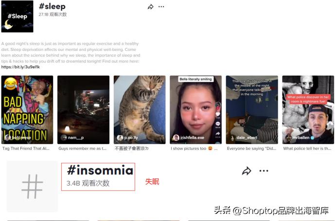 TikTok上曝光超271亿次,“助眠”衍生海外新商机!