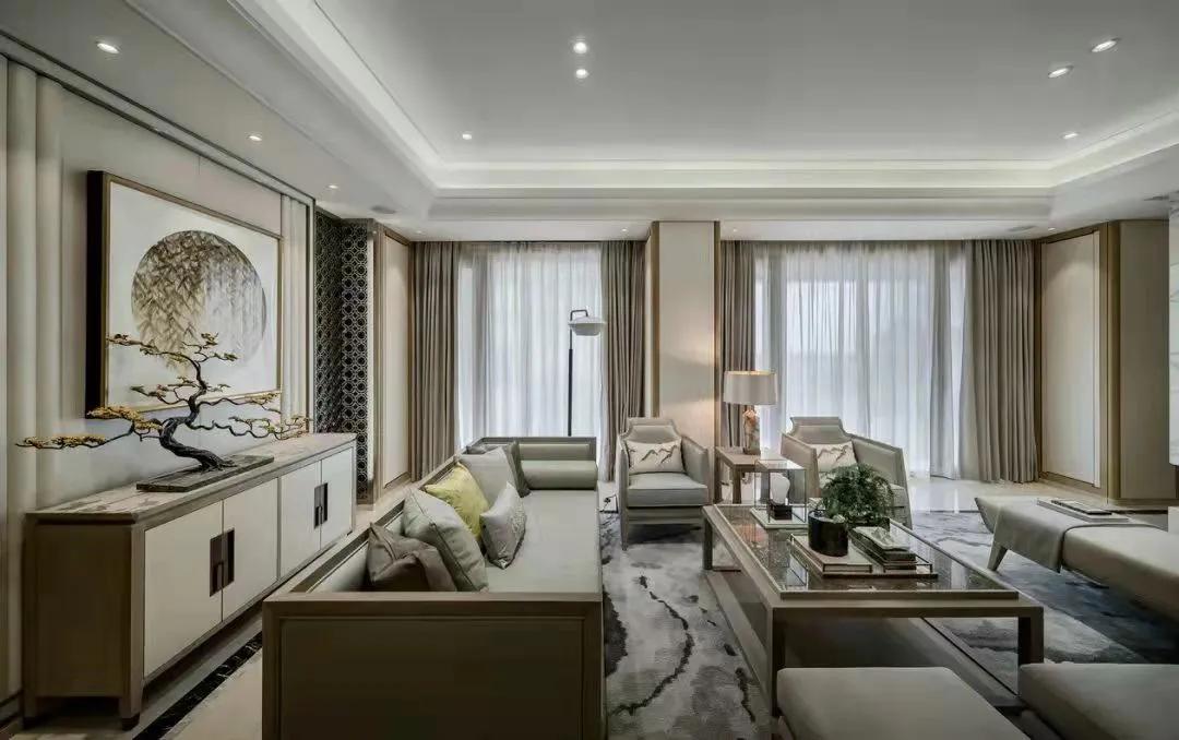 昆仑樾6.8米横厅装修效果图,青岛昆仑樾户型图