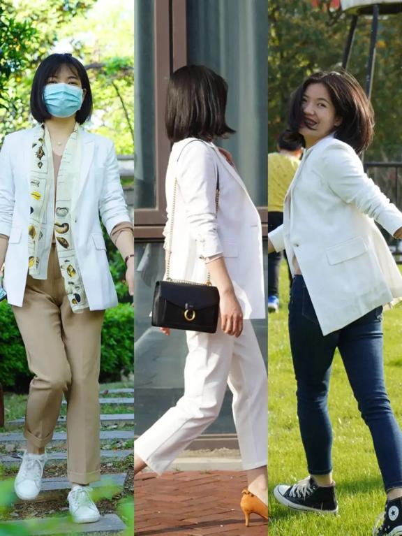 165130斤微胖西装外套穿搭显瘦,小个子女装145-150微胖小西装