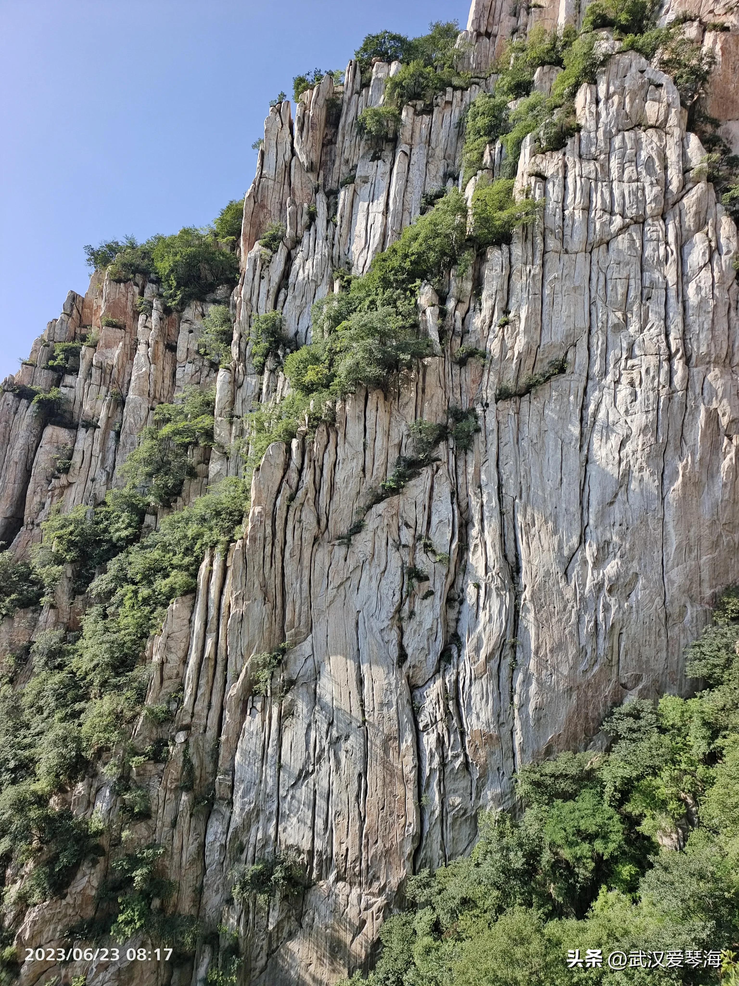 嵩山鱼道鱼脊线全景,嵩山虎头崖攀爬