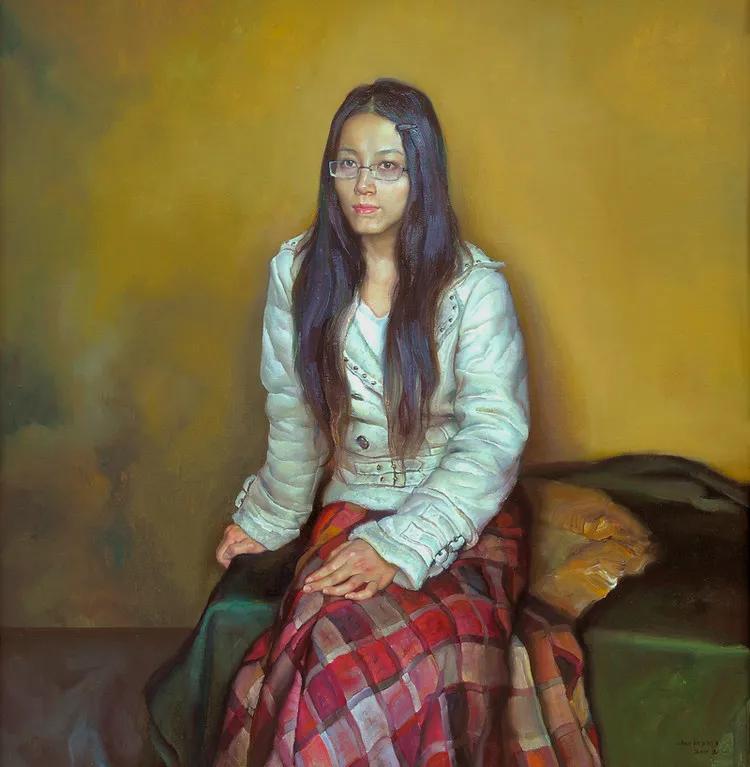 年轻漂亮女老师简笔画逼真,女教授工笔画欣赏