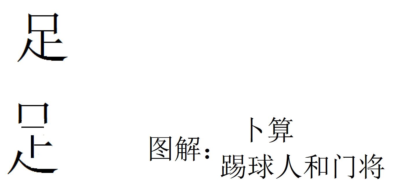 巧解汉字，关爱中国足球，知足常乐。
