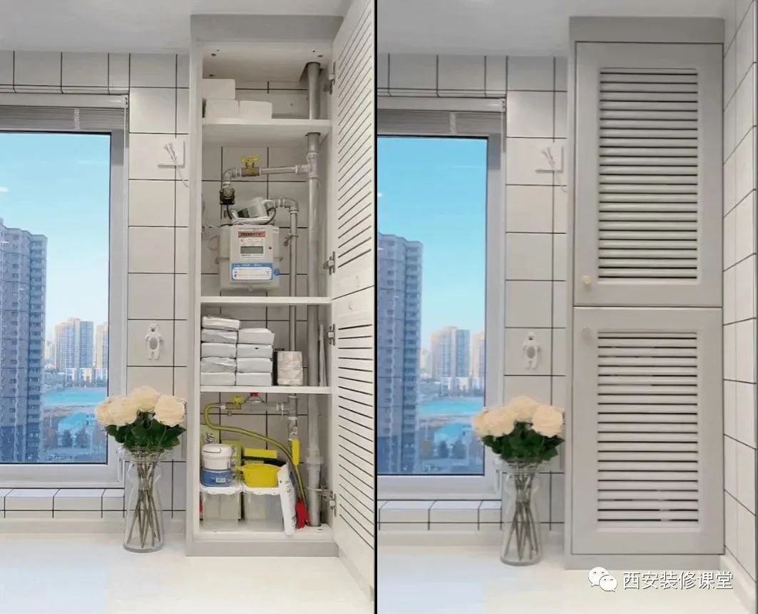 厨房燃气管遮丑隐蔽方法,厨房燃气管和表怎么遮丑