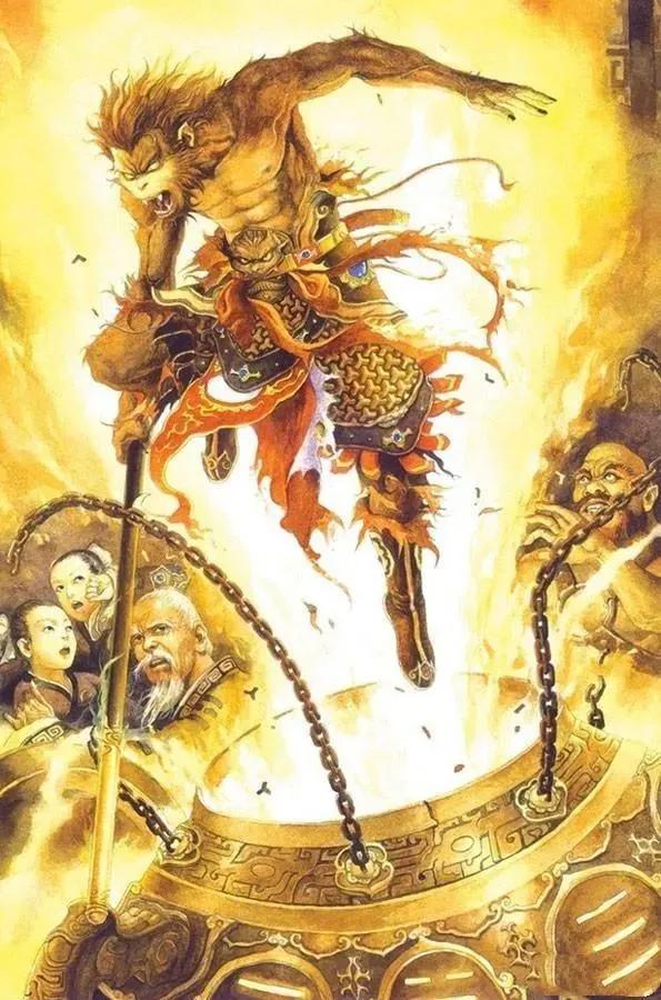 孙悟空经典插画,孙悟空的插画简单的