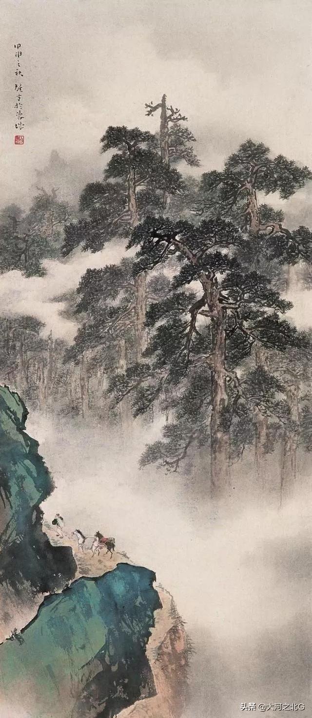 现代山水画名家竖幅作品欣赏,古代名家横幅山水画作品欣赏