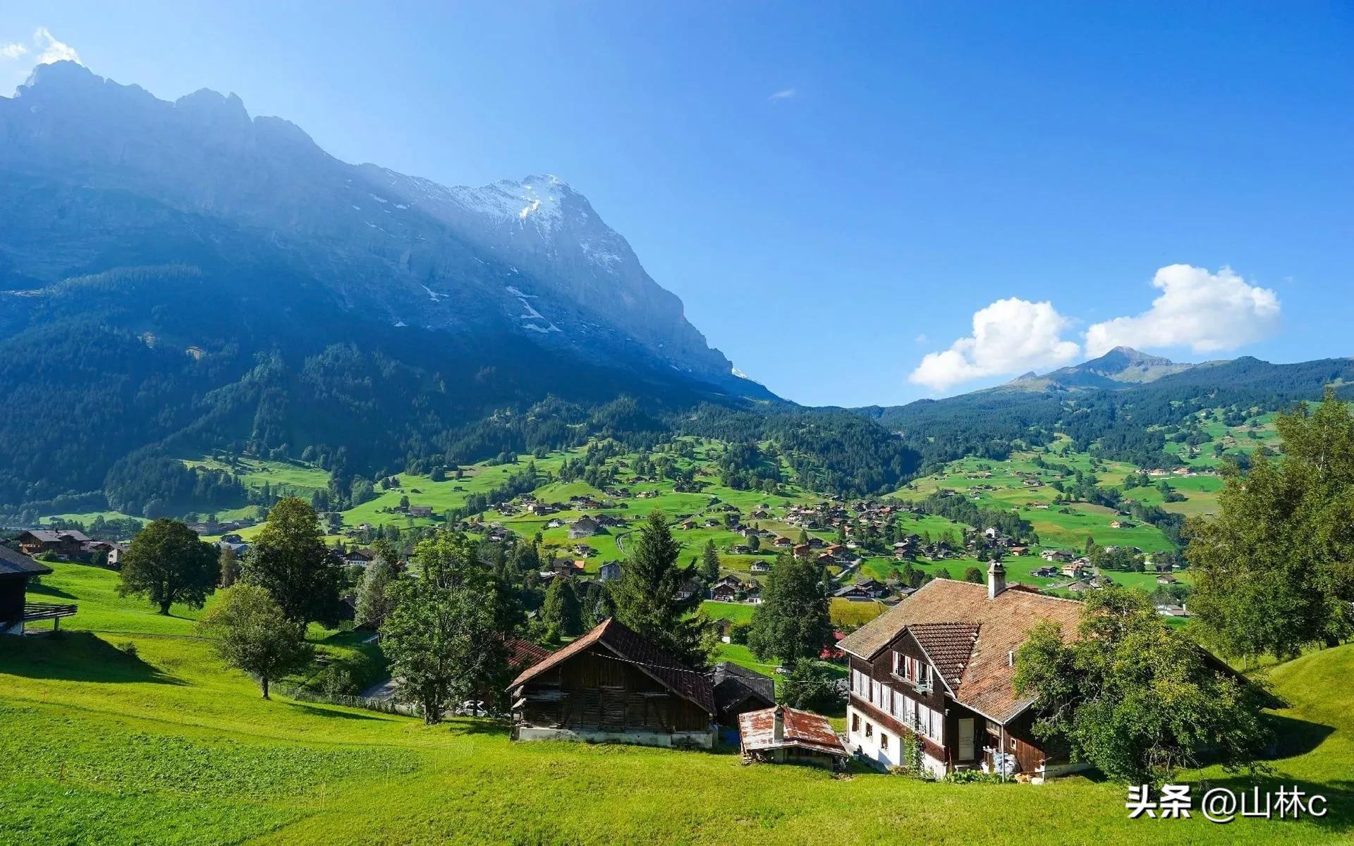 瑞士超清壁纸1080p,瑞士阿尔卑斯山雪山风景壁纸