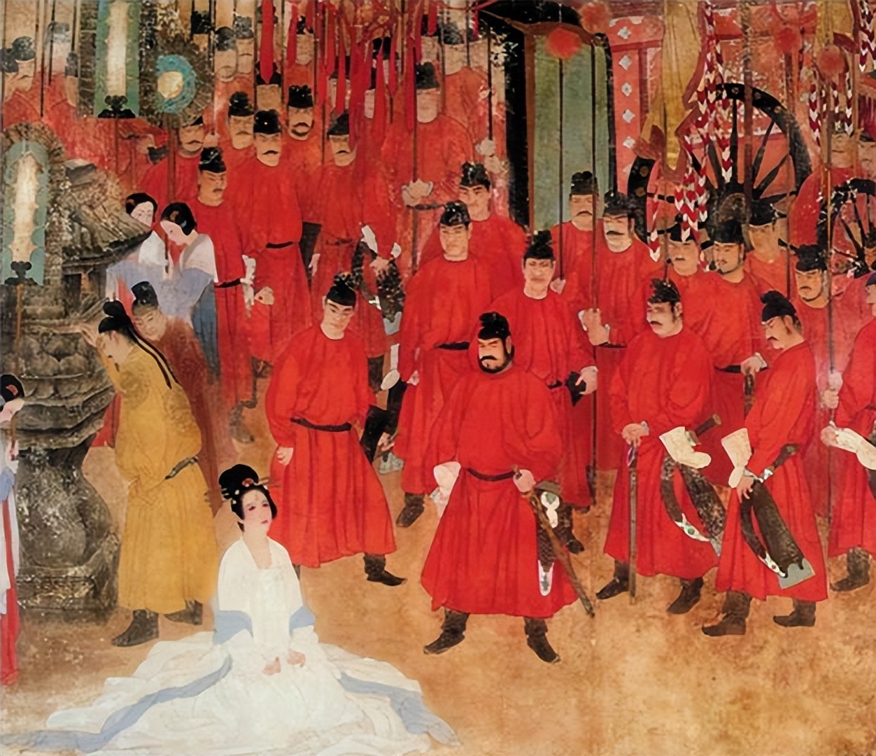 38岁的杨贵妃哀求：陛下救我啊！70岁的唐明皇只老泪纵横不敢看。