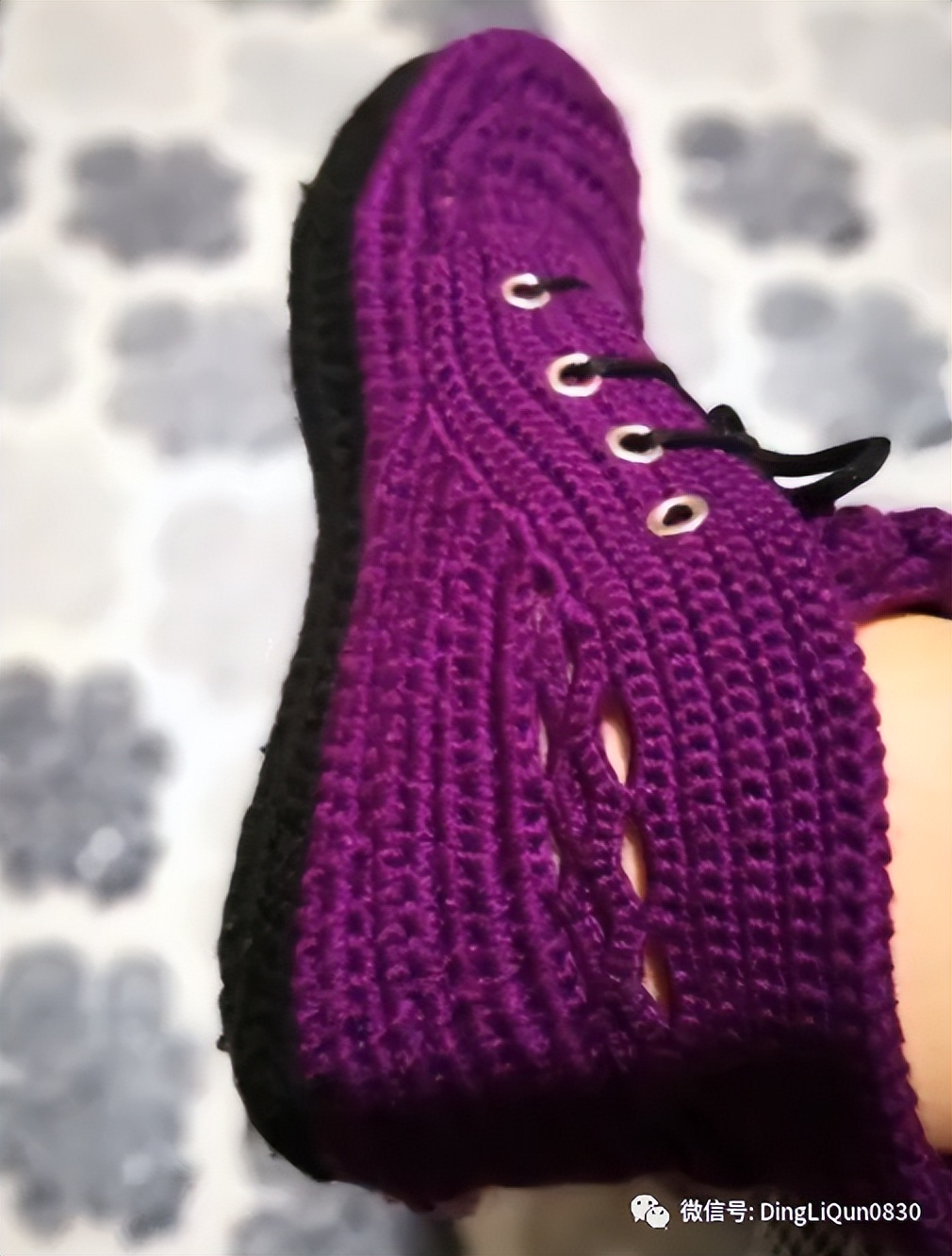 针织鞋子图案花样大全,针织鞋作品