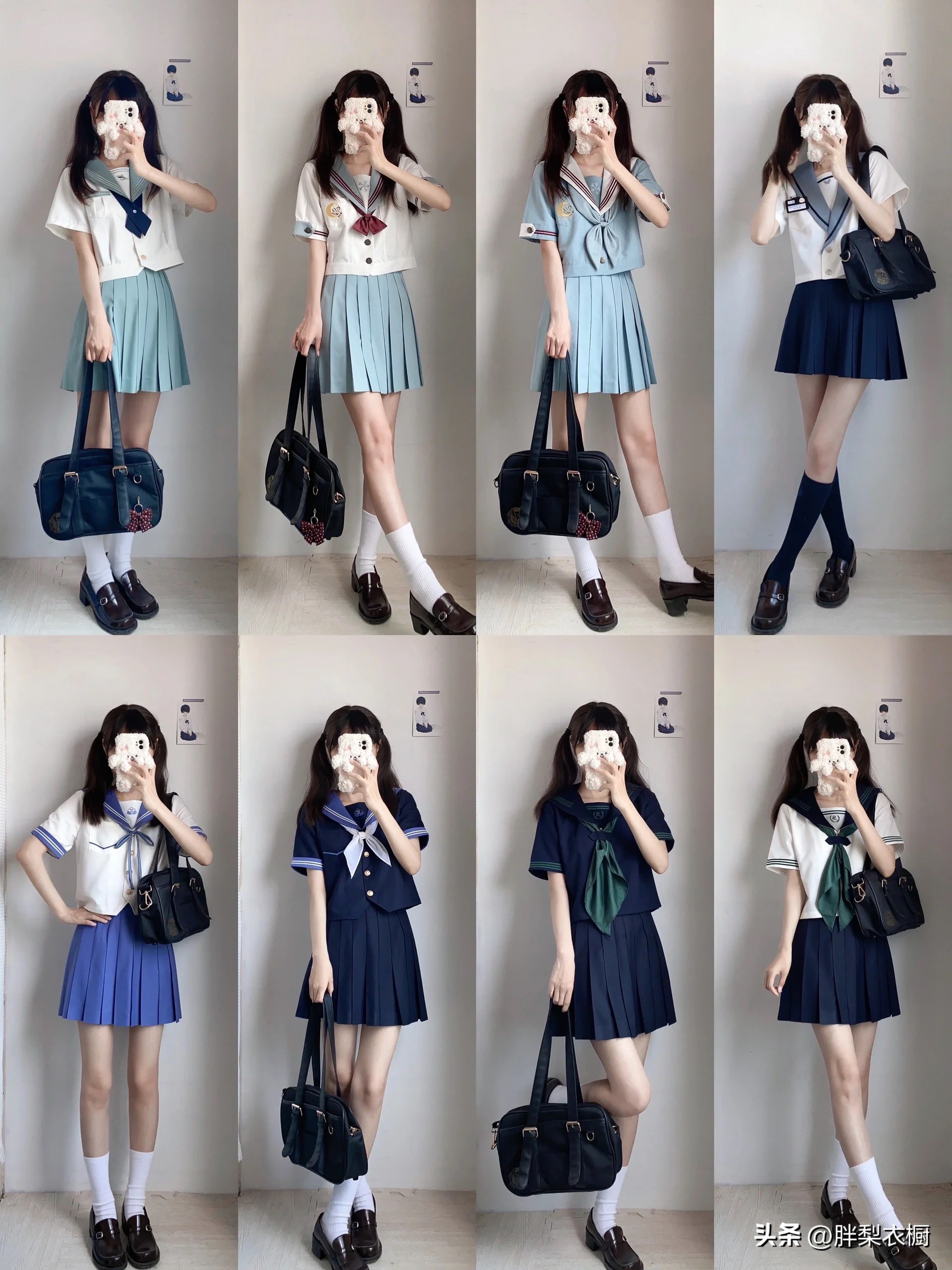 jk水手服女孩的日常穿搭,jk女生水手服照片