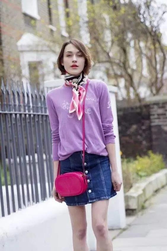 女性丝巾的时尚打法,女人的高档洋气的丝巾