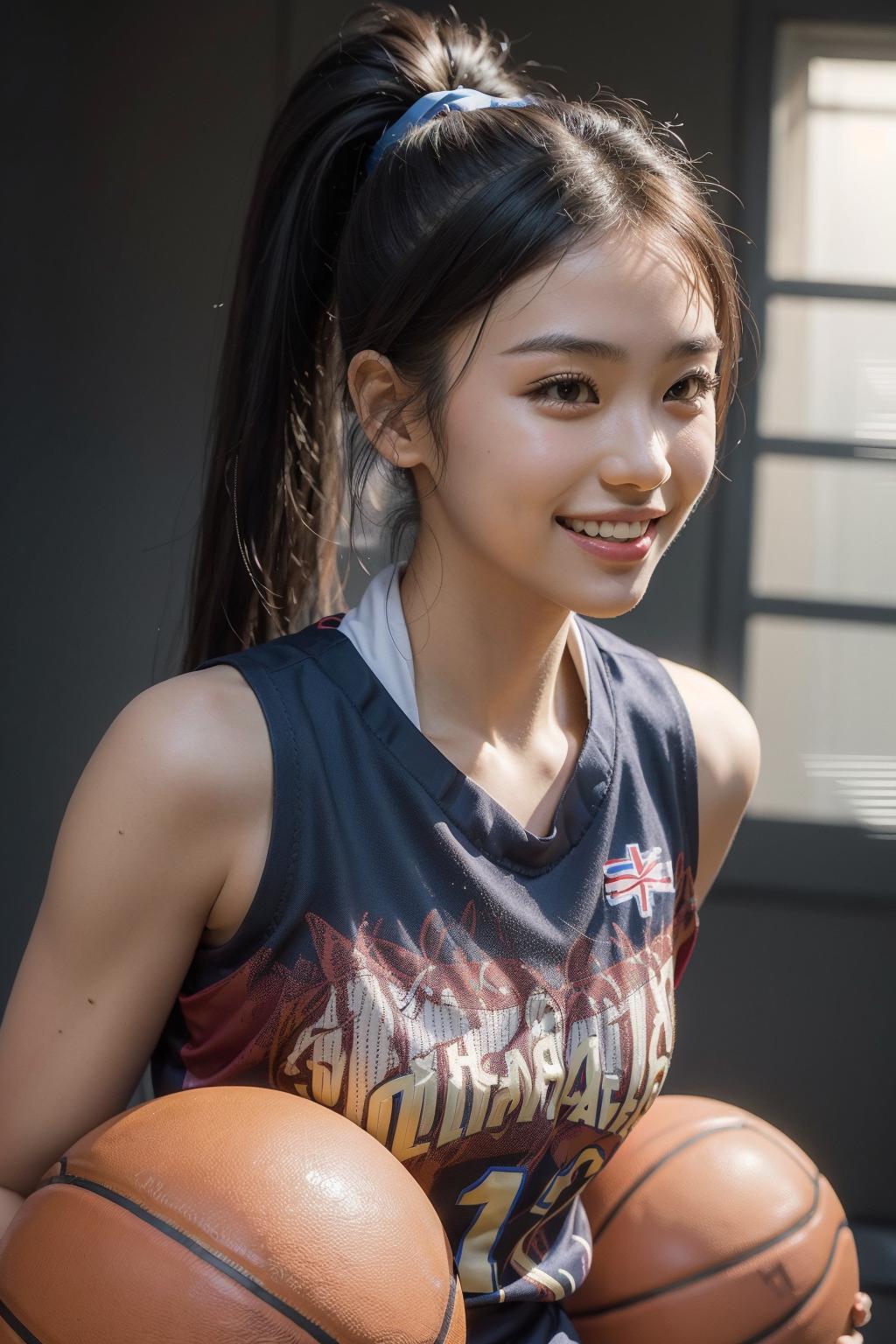 ai绘画篮球宝贝,篮球少女ai绘画