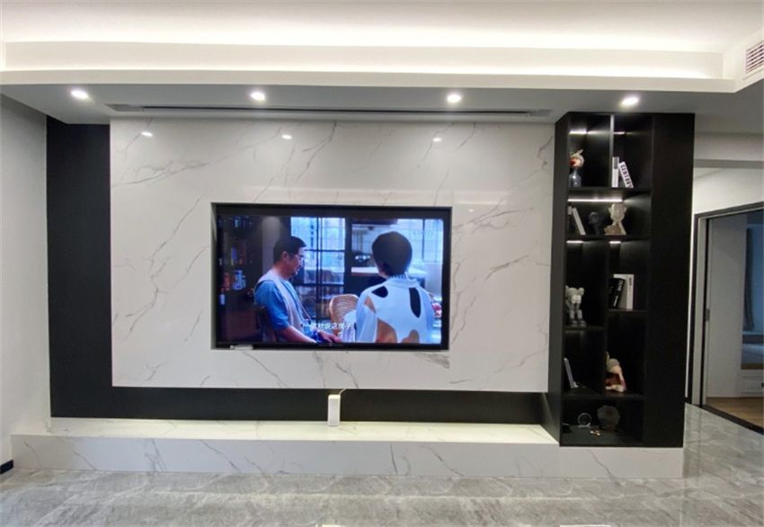 近几年客厅都流行这样装了,不做传统客厅现在都流行这样装