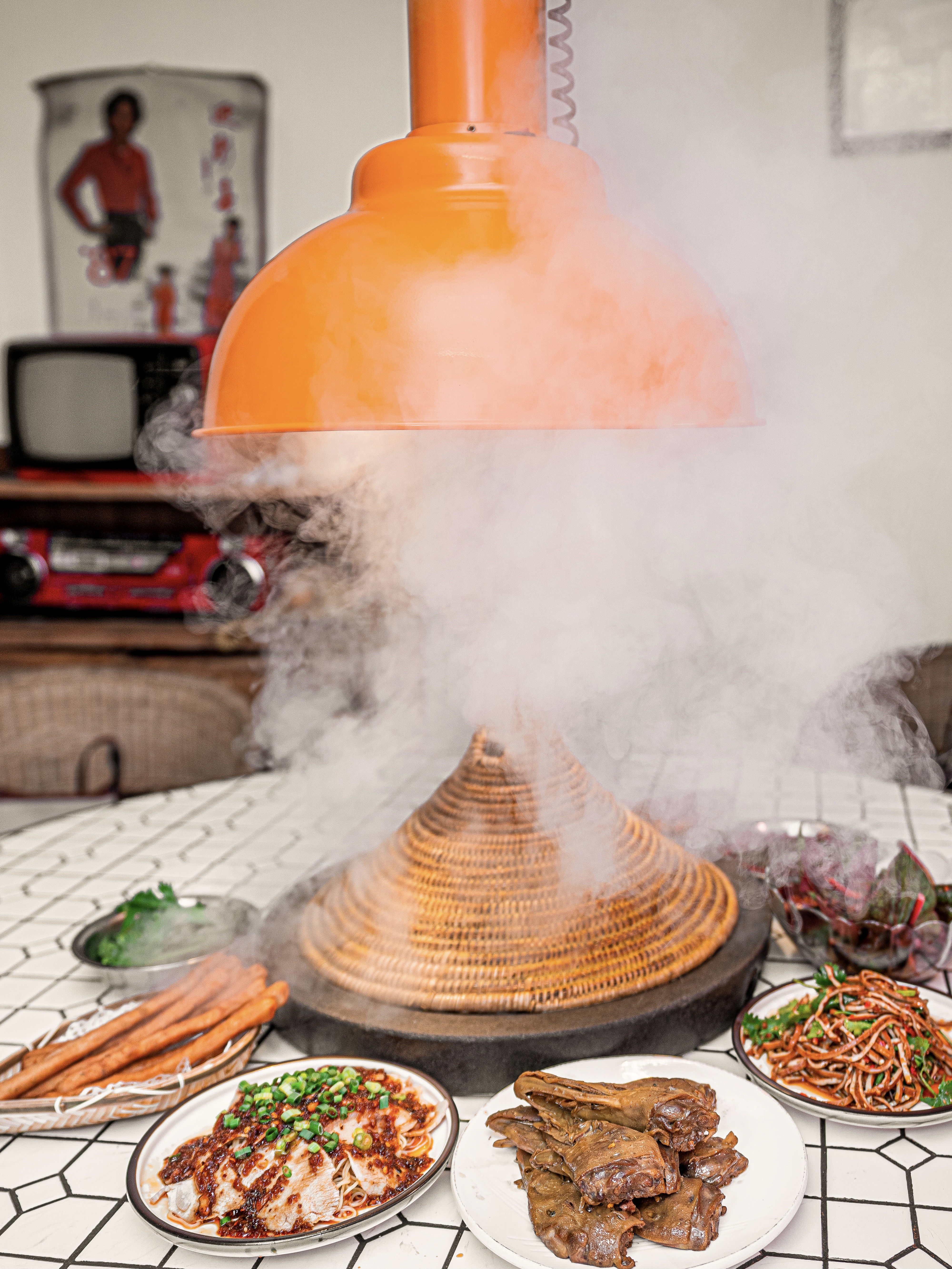 重庆石锅鱼蒸汽,重庆茶园蒸汽石锅鱼