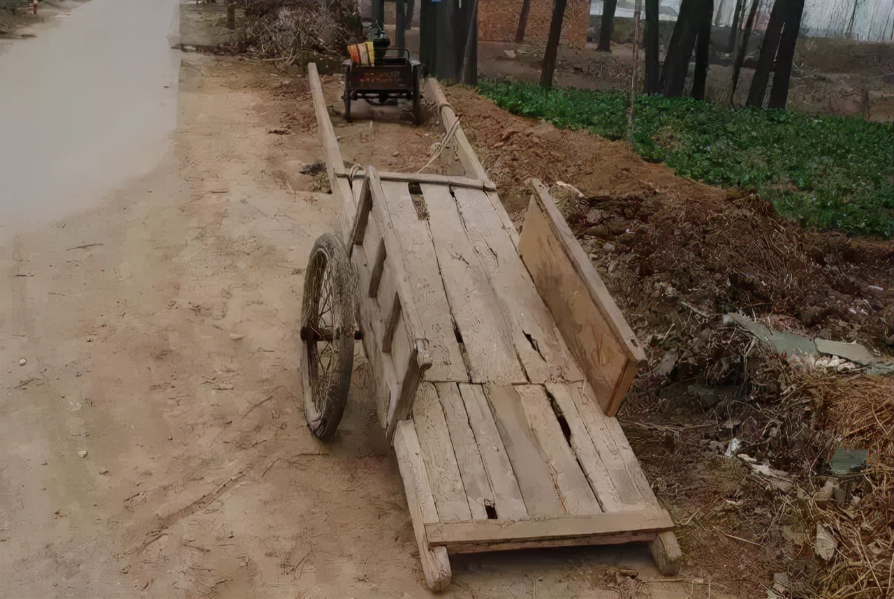 老式太平车农村老物件,太平车老物件多少钱