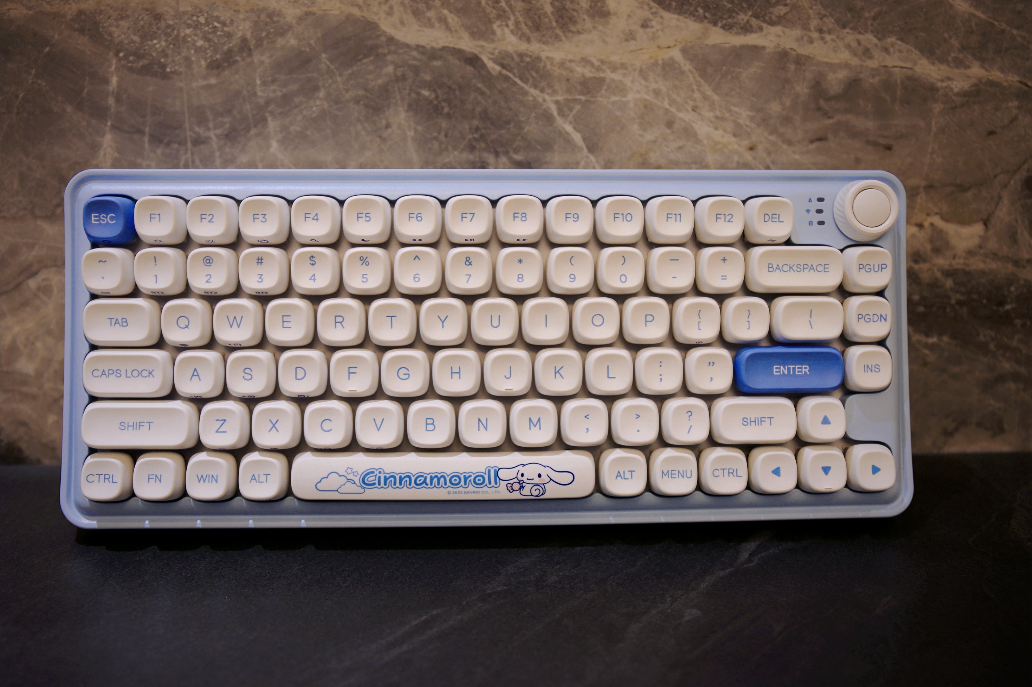 达尔优主题樱花机械键盘测评,达尔优玉桂狗键盘测评