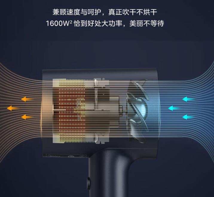 戴森高速智能电吹风,美的强力吹风机
