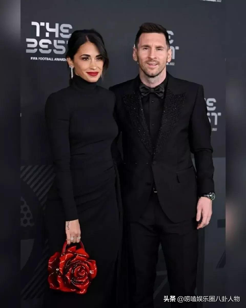 梅西和老婆红毯合影,梅西老婆拿包