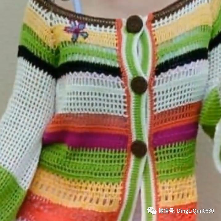 针织开衫作品,带帽针织衫开衫外套彩线