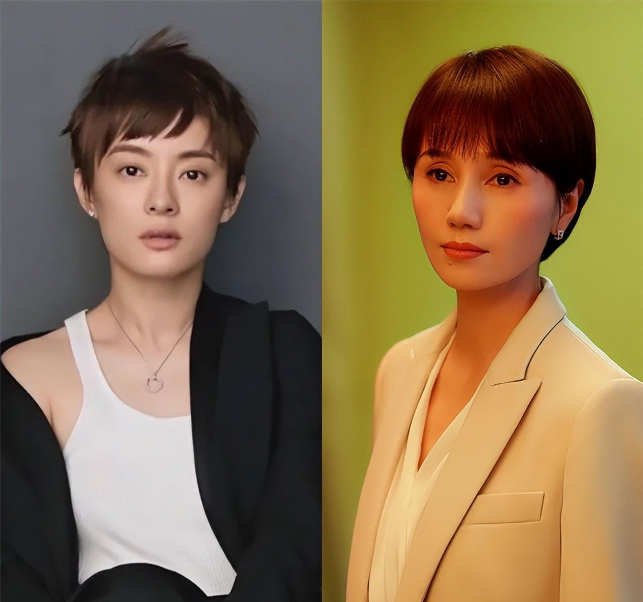 袁泉的短发40-50岁洋气发型,40岁的女人适合齐刘海袁泉发型吗