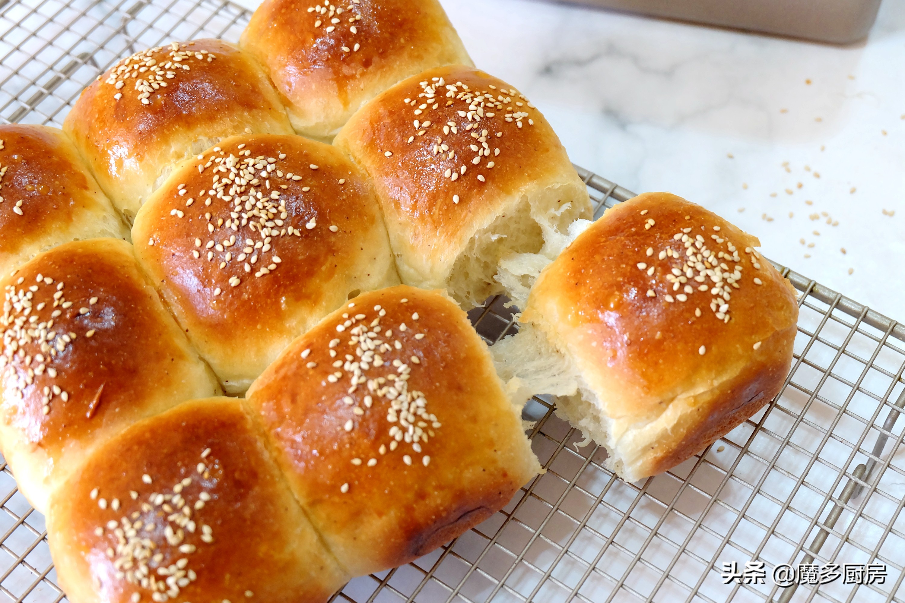 用面包做美食简单又好吃不用黄油,粗粮面包全麦无糖小面包
