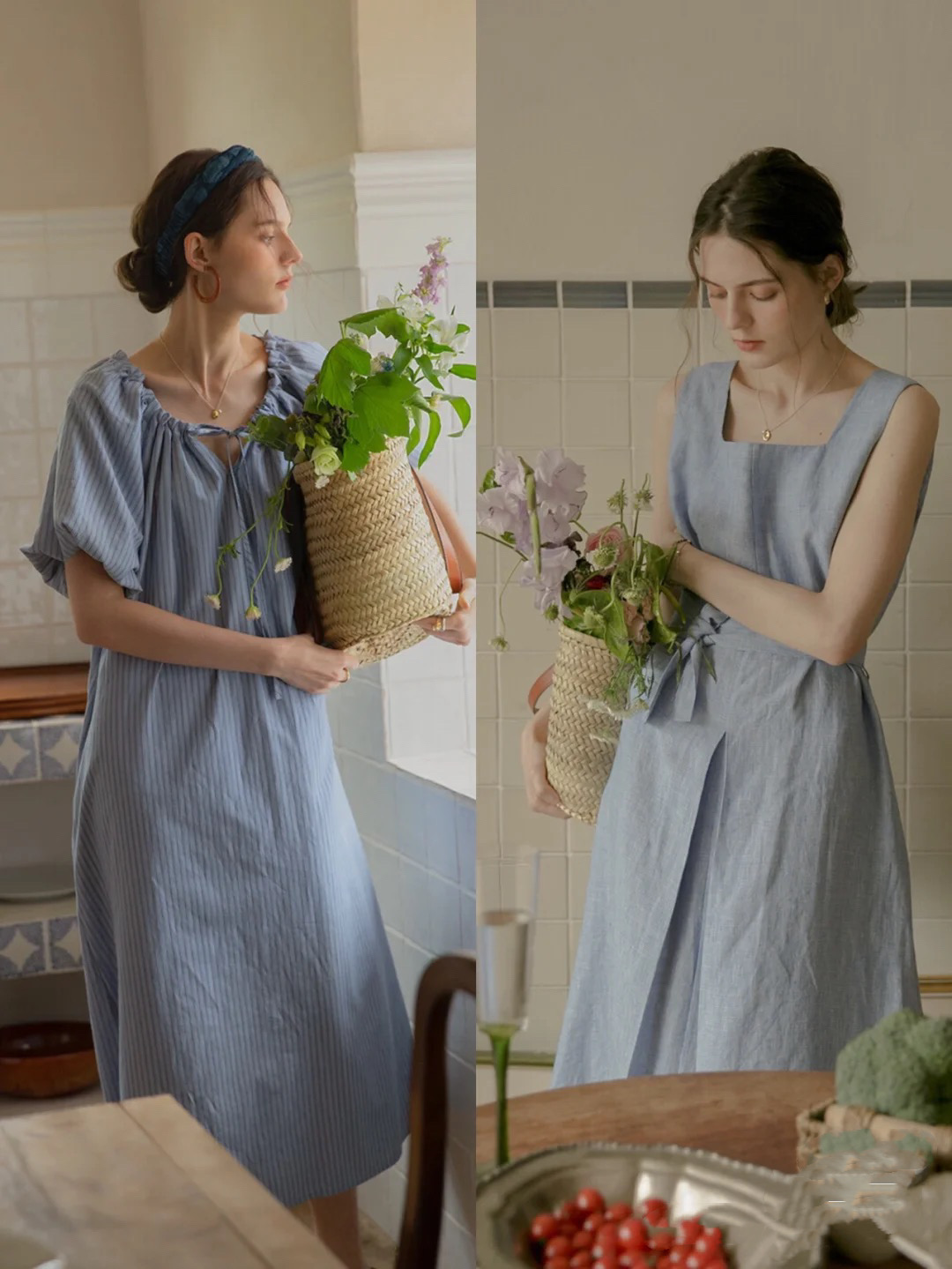 早秋就该这么穿,文艺风清新风棉麻服饰搭配女装