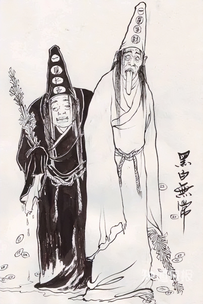 黑白无常的帽子上到底是什么字,黑白无常帽子上写字的由来