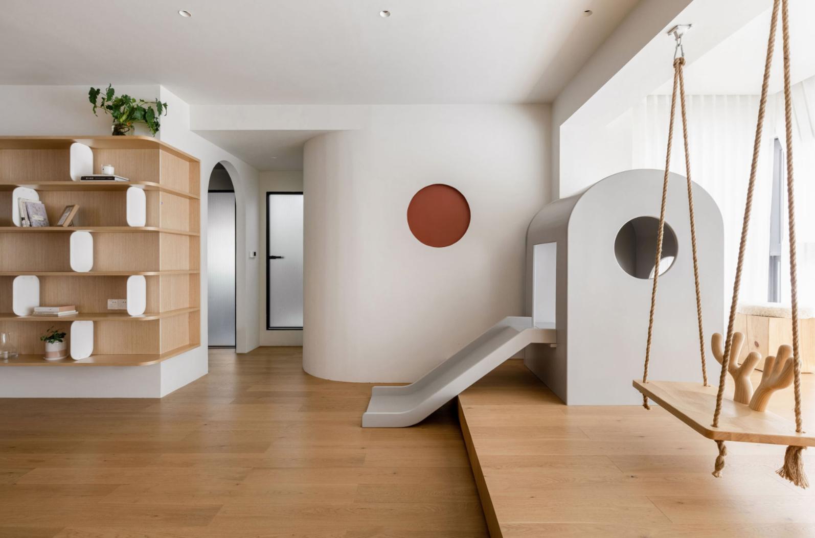 在家里自己造一个好玩的游乐园,儿童房树屋设计在家就是游乐场