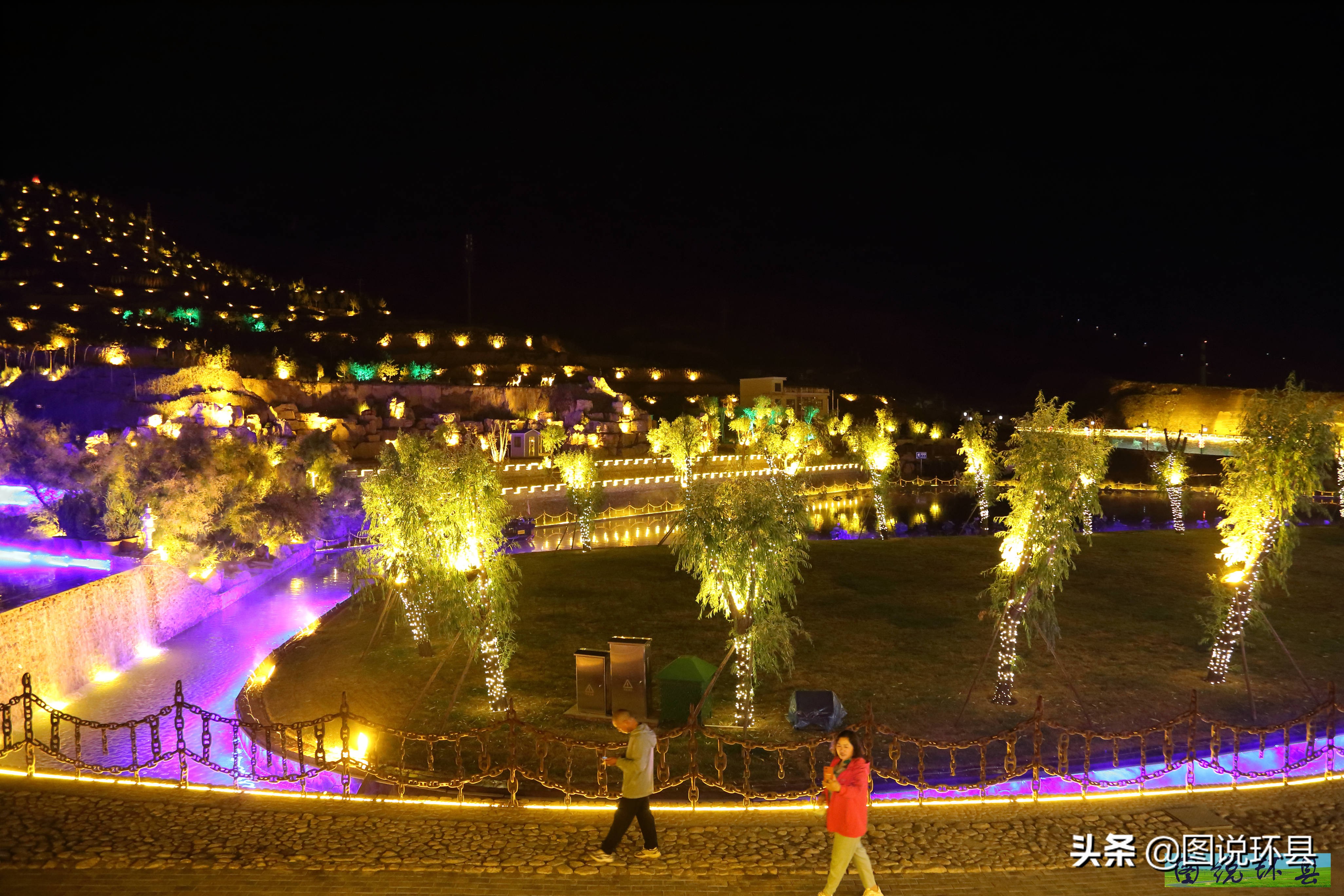 甘肃环县县城全貌航拍,甘肃环县夜景