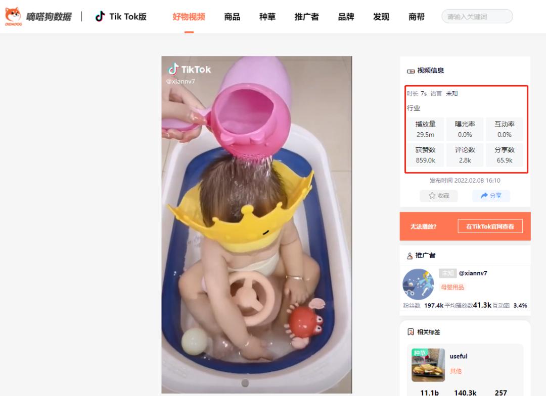 儿童浴帽在TikTok持续火爆！母婴产品也能利用TikTok获得大量订单