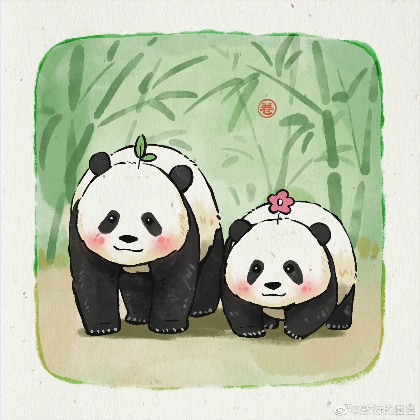 花花：接住谭爷爷给的小苹果，仿佛接住了整个世界。