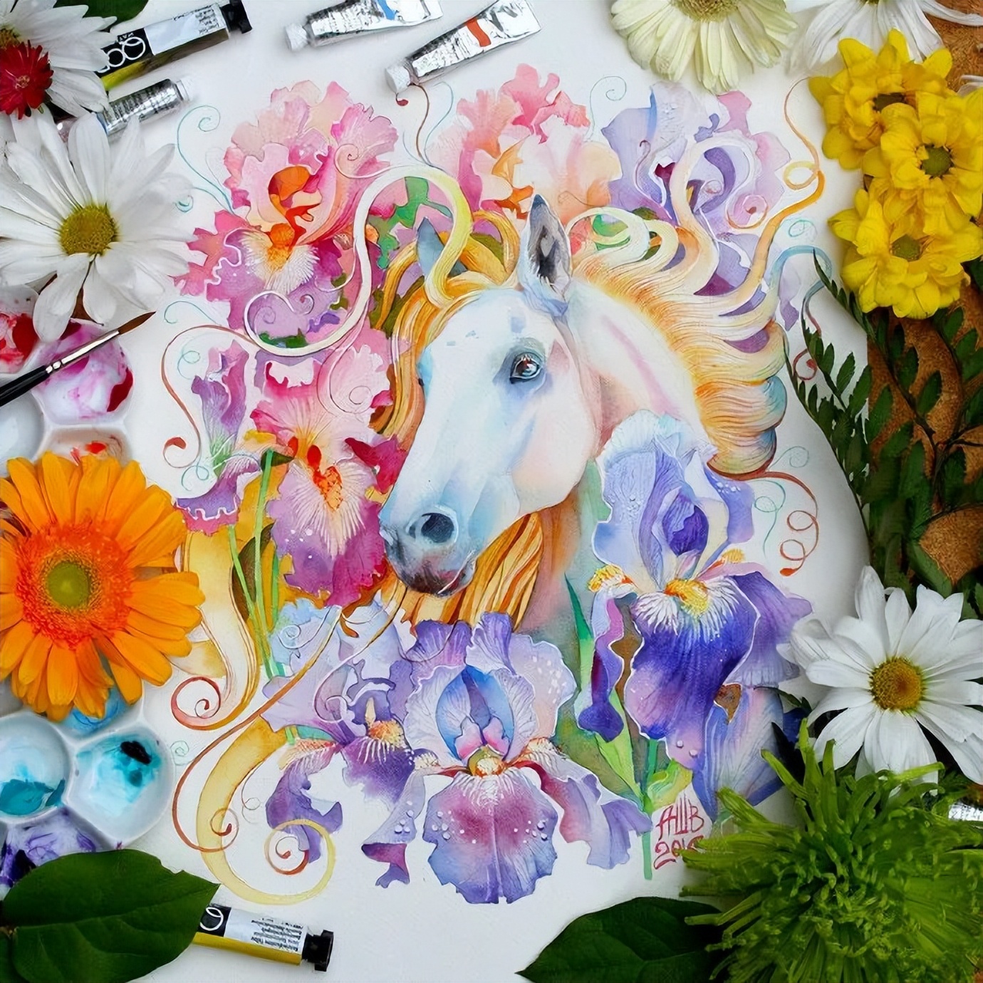 大神级水彩作品看完肯定不后悔,40张笔触狂放的水彩